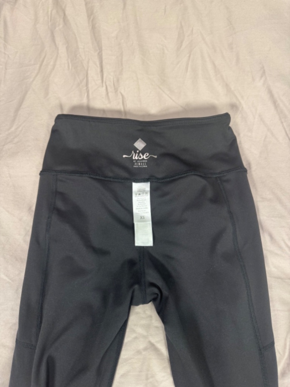 RISE Fearless Leggings XS Black High Rise Pockets Miss Teen USA Exclusive - Picture 3 of 5